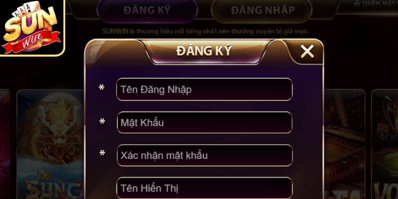 Nhập dữ liệu cần thiết 