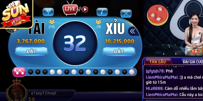 Các cửa cược game tài xỉu Sunwin