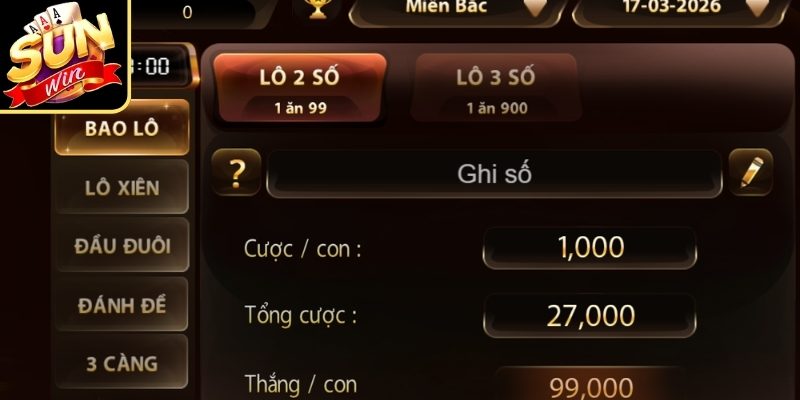 Hướng dẫn chơi lô đề Sunwin