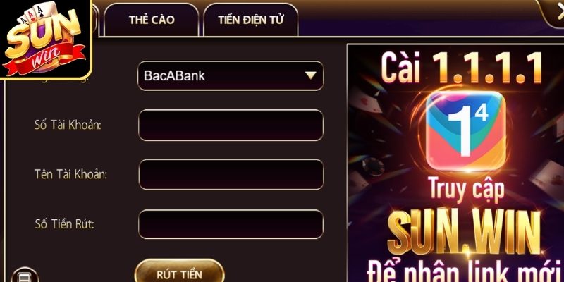 Hướng dẫn kiểm tra trạng thái rút tiền Sunwin