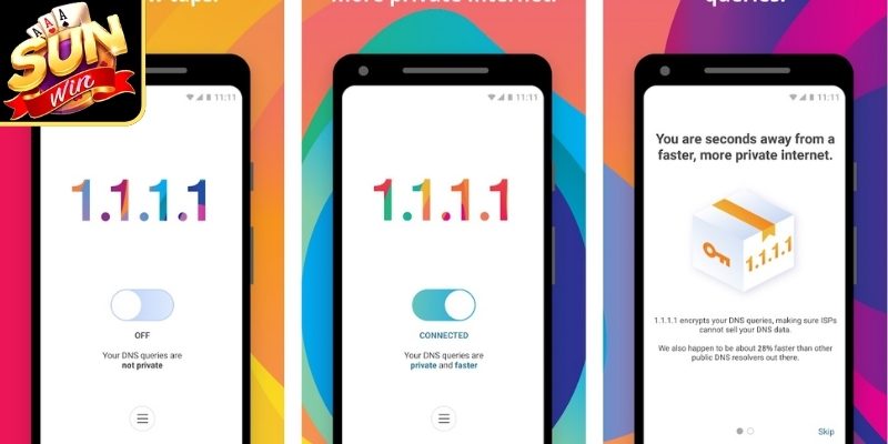Hướng dẫn tải và cài đặt app 1.1.1.1 để vào xin Sunwin