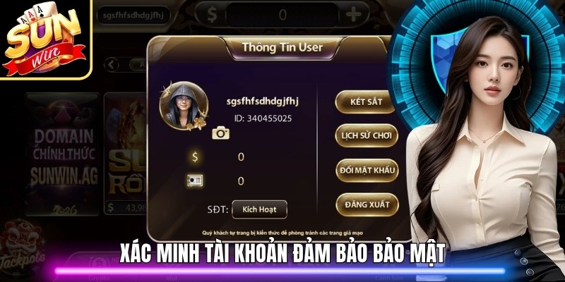 Xác minh tài khoản đảm bảo bảo mật